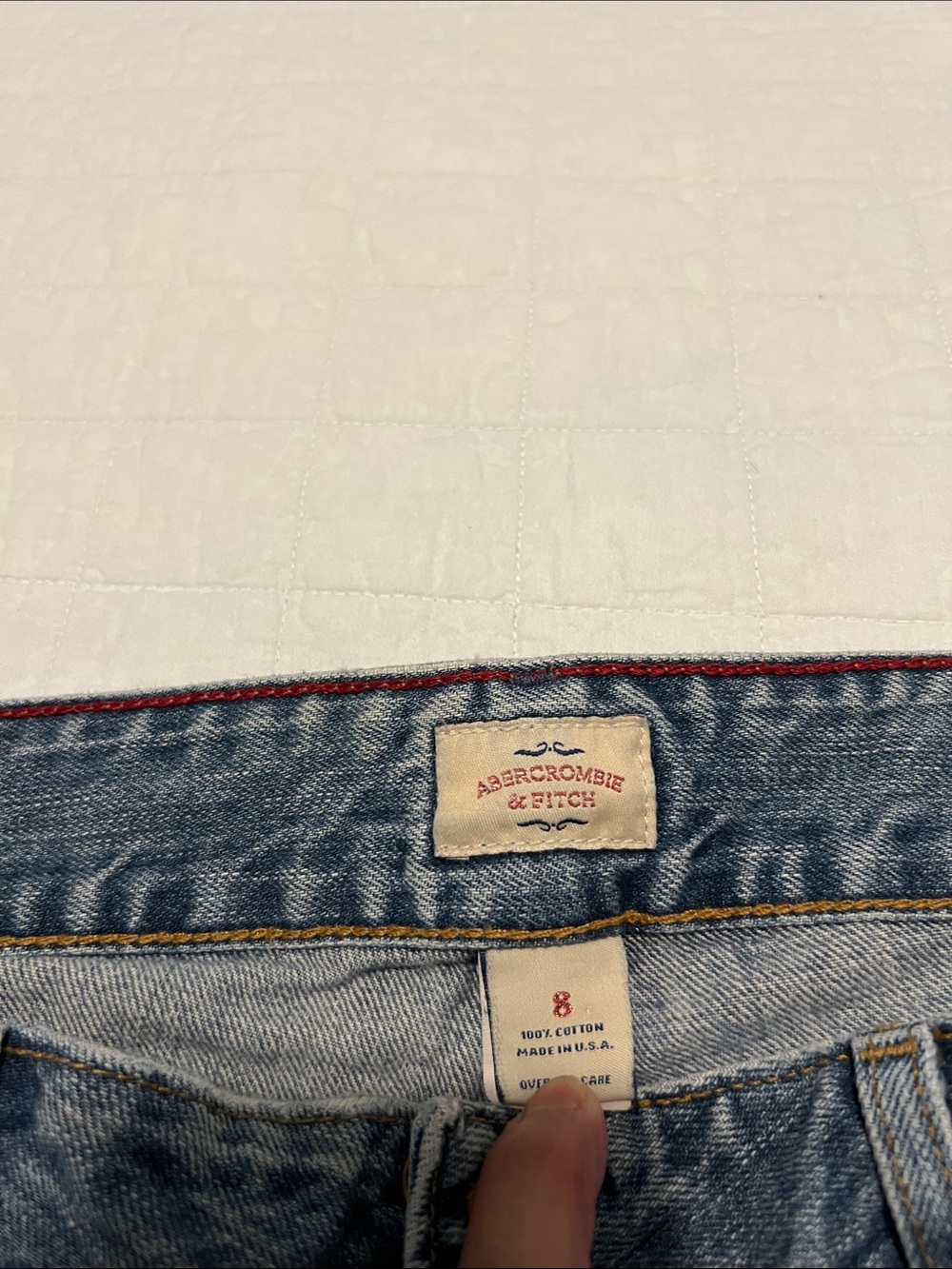 Abercrombie & Fitch Light Blue Wide-Leg Jeans Button fly